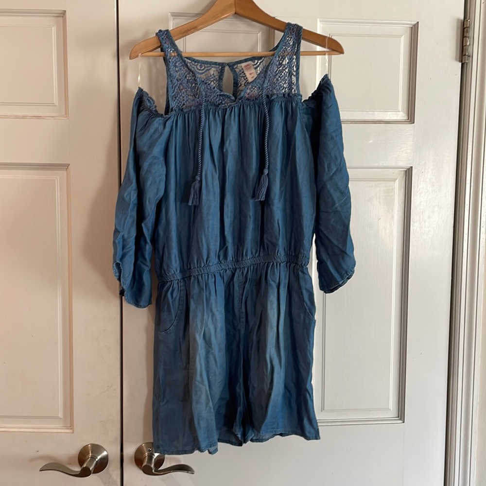 Justice NWT 18 Plus Denim Romper